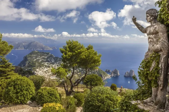 Framed Print : Monte Solaro with Augustus statue, Anacapri, Capri, Gulf of Naples, Campania, Italy Framed Print : Monte Solaro with Augustus statue, Anacapri, Capri, Gulf of Naples, Campania, Italy