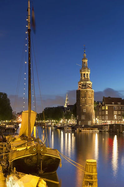 Montelbannstoren on Oudeschans canal, Amsterdam, Netherlands