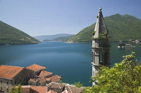 Montenegro, Bay of Kotorska, Perast, Tower of the Church of St. Nikola