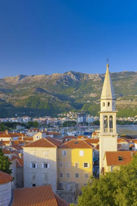 Framed Print : Montenegro, Budva, Old Town, Stari Grad, Sveti Ivan, Church of Saint John