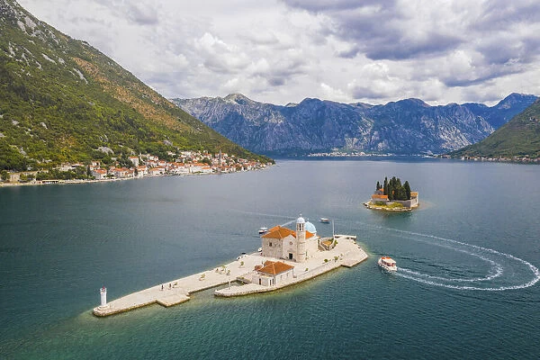 Montenegro, Kotor region, Bay of Kotor, Perast; Island of Our Lady of the Rock of Mercy