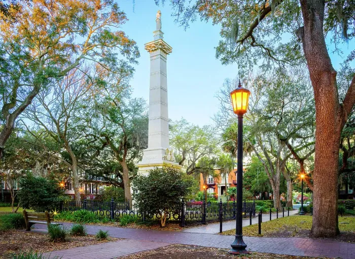Framed Print : Monterey Square Savannah, Georgia, USA Framed Print : Monterey Square Savannah, Georgia, USA