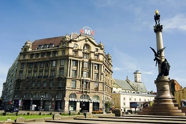 Monument to Polish Poet Adam Mickiewicz, Lviv, Ukraine&