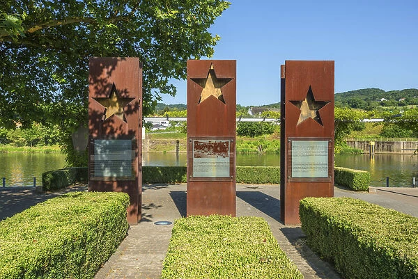 Monument for the Schengen treaty at Schengen, Kanton Remich, Luxembourg
