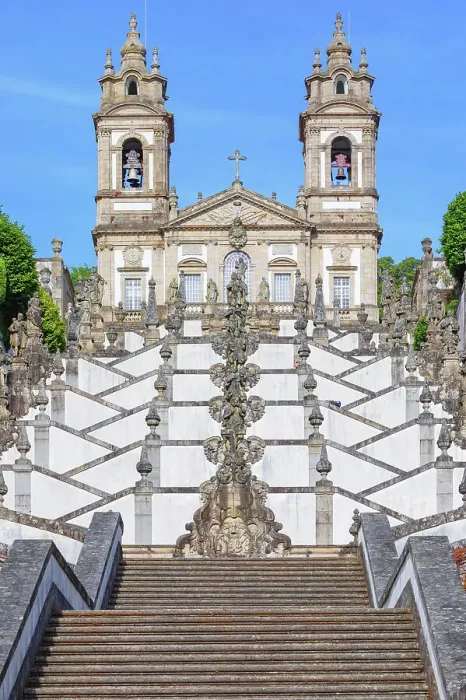 Framed Print : Monumental baroque stairway leading Bom Jesus do Monte church, Braga, Minho Province, Portugal Framed Print : Monumental baroque stairway leading Bom Jesus do Monte church, Braga, Minho Province, Portugal