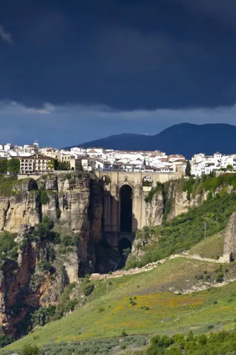 Framed Print : Moody storm clouds & contrasty light over Puento Nuevo & the White Village of Ronda Framed Print : Moody storm clouds & contrasty light over Puento Nuevo & the White Village of Ronda