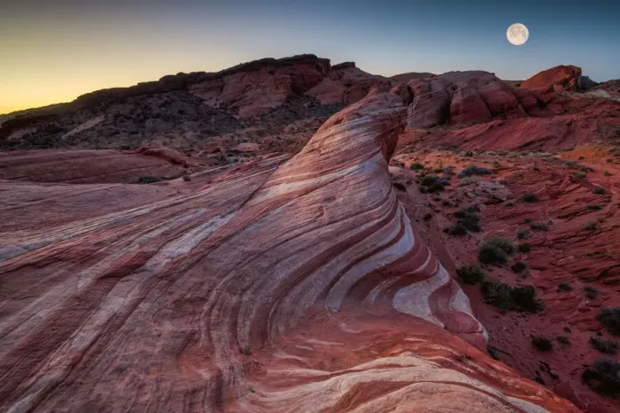 Framed Print : Full Moon over Fire Wave, Valley of Fire State Park, Nevada, USA Framed Print : Full Moon over Fire Wave, Valley of Fire State Park, Nevada, USA