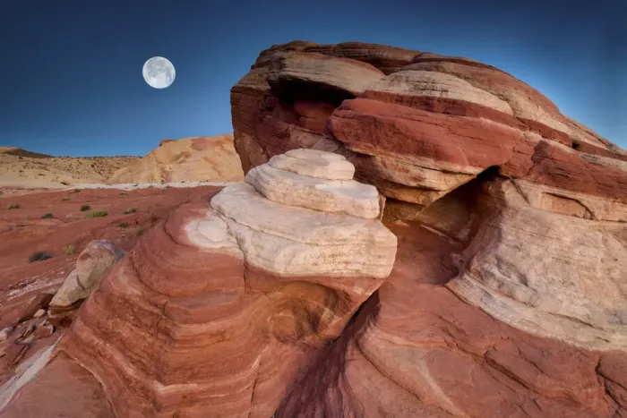 Framed Print : Full Moon over Rock Formations, Valley of Fire State Park, Nevada, USA Framed Print : Full Moon over Rock Formations, Valley of Fire State Park, Nevada, USA