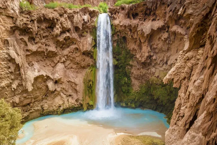 Framed Print : Mooney Falls, Havasupai Indian Reservation, Grand Canyon, Arizona, USA