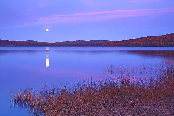 Moonrise on Lake of Two Rivers Algonquin Provincial Park, Ontario, Canada