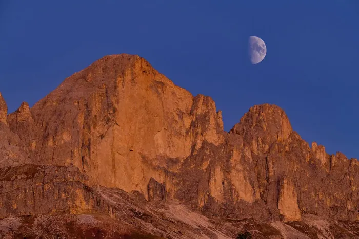 Framed Print : Moonrise over Rosengarten Range, Trentino-Alto Adige, Italy Framed Print : Moonrise over Rosengarten Range, Trentino-Alto Adige, Italy