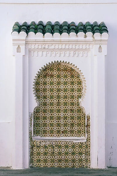 Moorish Gate Shaped Bench in, Asilah, Morocco