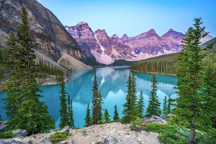 Framed Print : Moraine Lake during summer in Banff National Park, Canadian Rockies, Alberta, Canada. Banff National Park, Alberta, Canada Framed Print : Moraine Lake during summer in Banff National Park, Canadian Rockies, Alberta, Canada. Banff National Park, Alberta, Canada