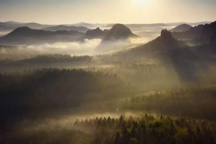 Framed Print : Morning atmosphere in the Elbe Sandstone Mountains, view of the Hintere Raubschlosz or Winterstein, fog in the valley, Saxon Switzerland National Park, Saxony, Germany, Europe Framed Print : Morning atmosphere in the Elbe Sandstone Mountains, view of the Hintere Raubschlosz or Winterstein, fog in the valley, Saxon Switzerland National Park, Saxony, Germany, Europe