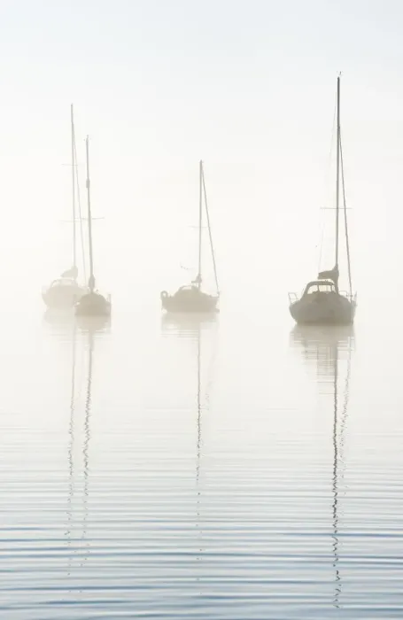 Framed Print : Morning mist on Windermere, Cumbria, UK Framed Print : Morning mist on Windermere, Cumbria, UK