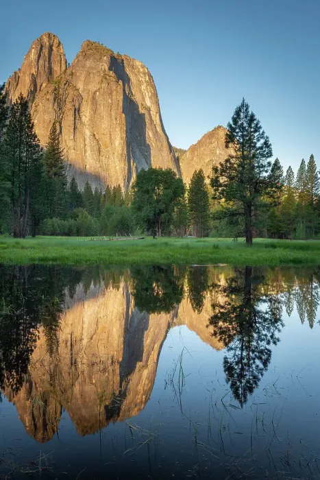 Framed Print : Morning sunshine on Cathedral Rocks, Yosemite Valley, California, USA. Spring (June) 2016 Framed Print : Morning sunshine on Cathedral Rocks, Yosemite Valley, California, USA. Spring (June) 2016