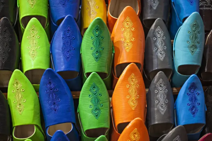 Framed Print : Morocco, Al-Magreb, Typical Moroccan footwear Framed Print : Morocco, Al-Magreb, Typical Moroccan footwear