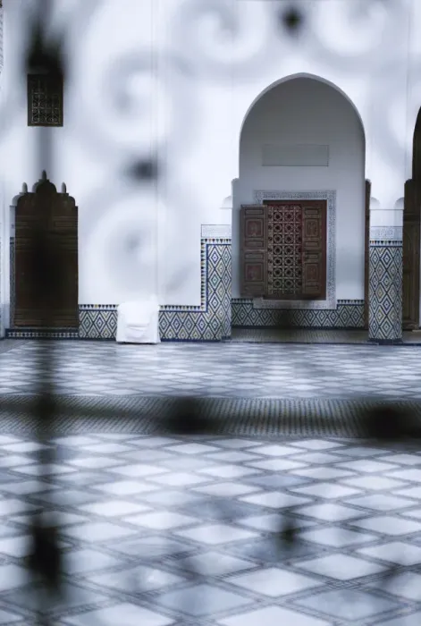 Framed Print : Morocco, Marrakech, Musee de Marrakesh (housed in a restored 19th century riad, Dar