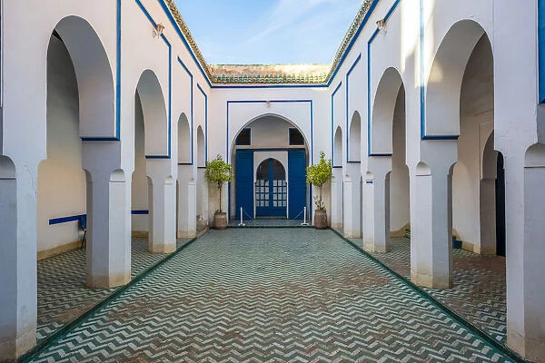Morocco, Marrakech-Safi (Marrakesh-Tensift-El Haouz) region, Marrakesh. Bahia Palace