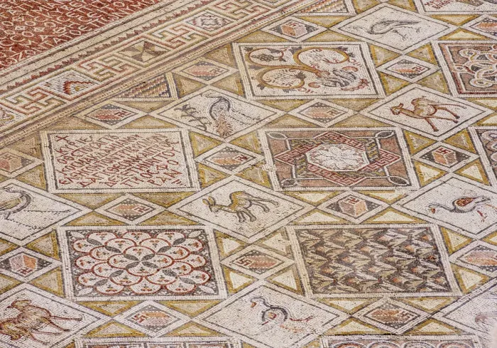 Framed Print : Mosaic Floor in Jerash, Jerash Governorate, Jordan Framed Print : Mosaic Floor in Jerash, Jerash Governorate, Jordan