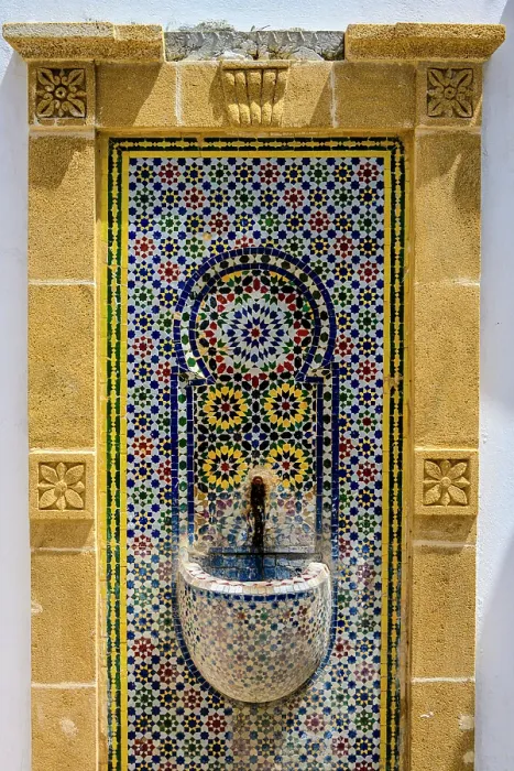 Framed Print : Mosaic tiled fountain, Rabat, Morocco Framed Print : Mosaic tiled fountain, Rabat, Morocco