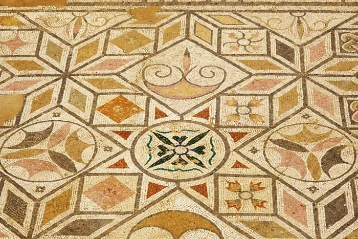 Framed Print : Mosaics in Roman city of Italica, near Seville. Andalusia, Spain Framed Print : Mosaics in Roman city of Italica, near Seville. Andalusia, Spain