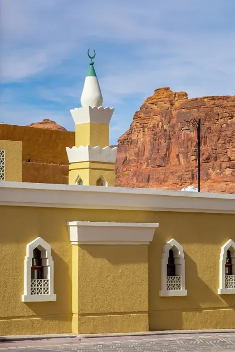 Framed Print : Mosque in the Old town of Al-Ula, Medina Province, Saudi Arabia Framed Print : Mosque in the Old town of Al-Ula, Medina Province, Saudi Arabia
