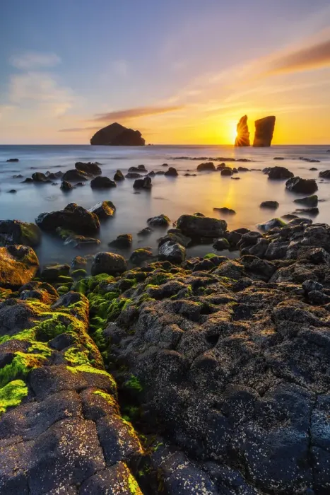 Framed Print : Mosteiros beach at sunset, Mosteiros, Sao Miguel, Azores, Portugal Framed Print : Mosteiros beach at sunset, Mosteiros, Sao Miguel, Azores, Portugal