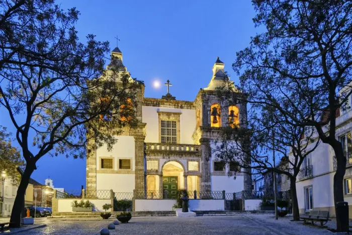 Framed Print : The Motherchurch of Setubal, Santa Maria da Graca church, dating back to the 17th century