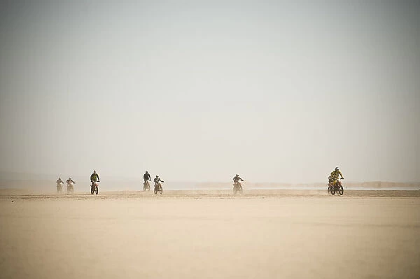 Motorcycle Endurance Race, Lake Iriki, Sahara Desert, Morocco, Africa