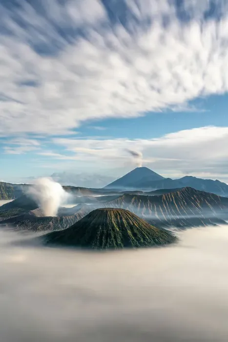 Framed Print : Mount Bromo, full moon night over volcano in clouds, Mount Batok, Mount Kursi, Mount Semeru, Bromo Tengger Semeru National Park, Java, Indonesia Framed Print : Mount Bromo, full moon night over volcano in clouds, Mount Batok, Mount Kursi, Mount Semeru, Bromo Tengger Semeru National Park, Java, Indonesia