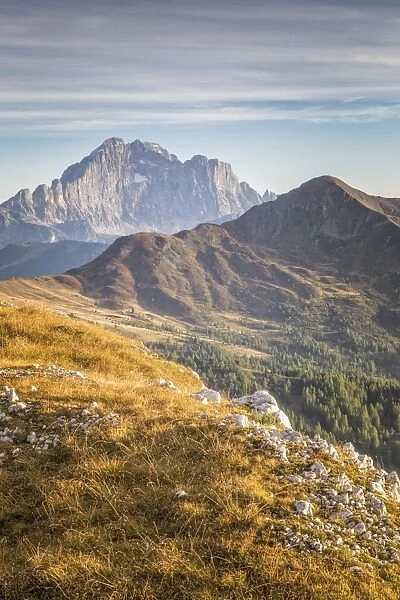 Mount Civetta and Mount Pore in late summer, Alleghe, Belluno district, Veneto, Italy, Europe