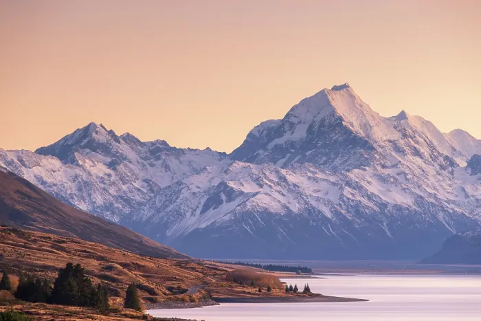 Framed Print : Mount Cook above Lake Pukaki at dawn, Canterbury, South Island, New Zealand. Autumn (May) 2025 Framed Print : Mount Cook above Lake Pukaki at dawn, Canterbury, South Island, New Zealand. Autumn (May) 2025