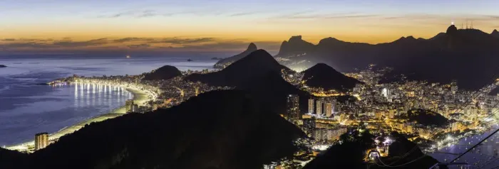 Framed Print : Mount Corcovado and the city at sunset from Sugarloaf (Pao de Acucar) in Rio de Janeiro Framed Print : Mount Corcovado and the city at sunset from Sugarloaf (Pao de Acucar) in Rio de Janeiro