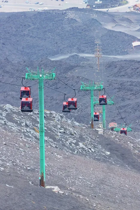 Framed Print : Mount etna cable car, Etna, Sicily, Italy