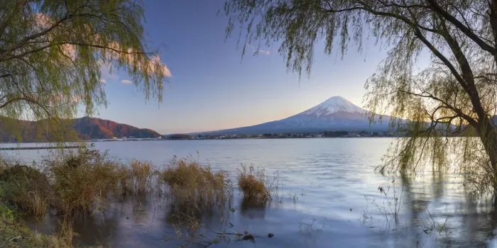 Framed Print : Mount Fuji and Lake Kawaguchi at sunset, Yamanashi Prefecture, Japan Framed Print : Mount Fuji and Lake Kawaguchi at sunset, Yamanashi Prefecture, Japan