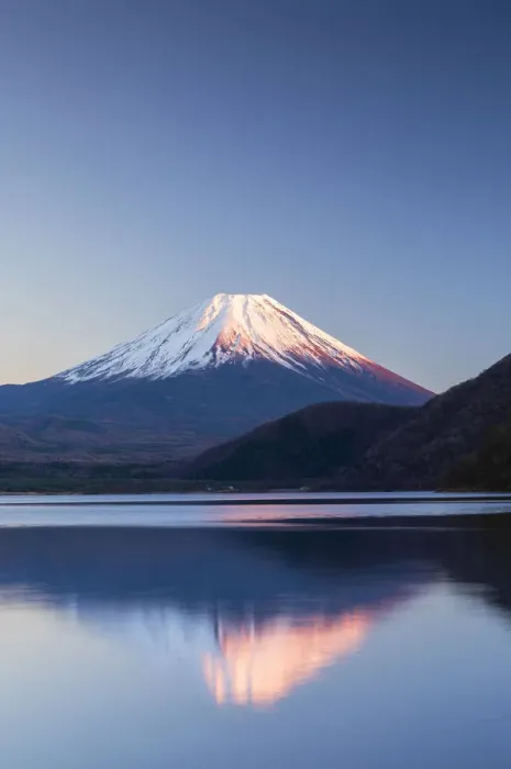 Framed Print : Mount Fuji and Lake Motosu at sunset, Yamanashi Prefecture, Japan Framed Print : Mount Fuji and Lake Motosu at sunset, Yamanashi Prefecture, Japan