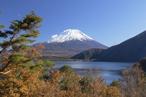 Mount Fuji and Lake Motosu, Yamanashi Prefecture, Japan
