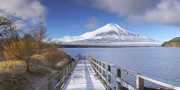 Mount Fuji and Lake Yamanaka, Yamanashi Prefecture, Japan