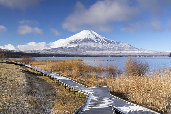 Mount Fuji and Lake Yamanaka, Yamanashi Prefecture, Japan