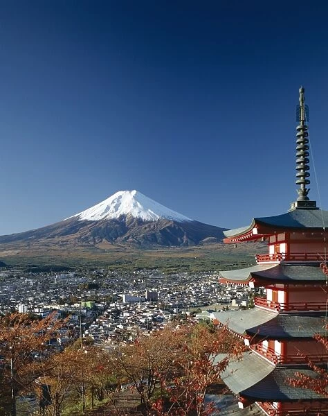 Mount Fuji & Pagoda, Honshu, Japan