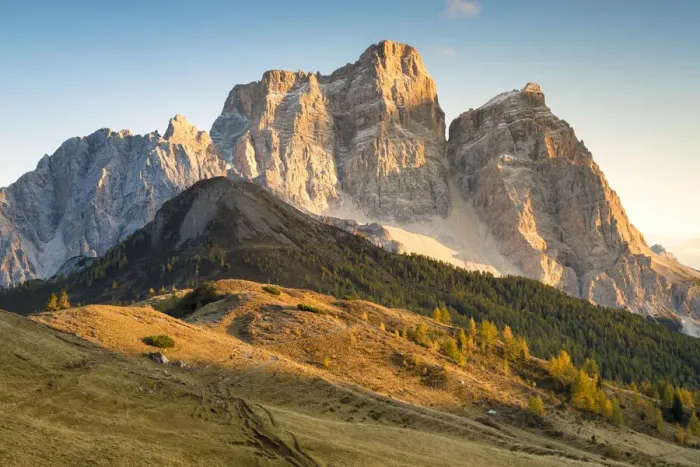 Framed Print : Mount Pelmo and Pelmetto as seen from Col Roan, Dolomites, Borca di Cadore, Belluno Framed Print : Mount Pelmo and Pelmetto as seen from Col Roan, Dolomites, Borca di Cadore, Belluno