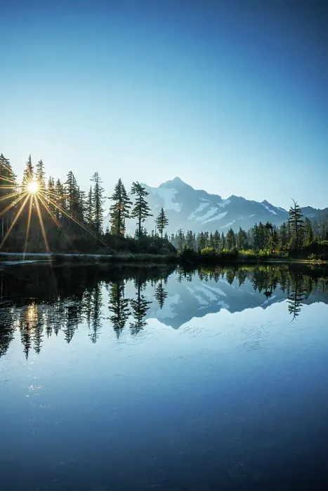 Framed Print : Mount Shuksan reflected in Mirror Lake, North Cascades National Park, Washington, USA Framed Print : Mount Shuksan reflected in Mirror Lake, North Cascades National Park, Washington, USA
