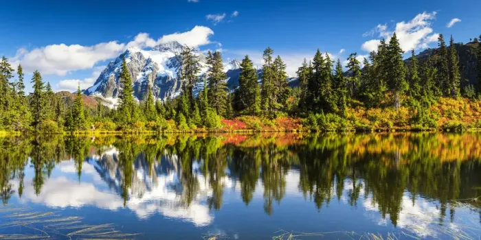Framed Print : Mount Shuksan Reflecting in Highwood Lake, Mt. Baker-Snoqualmie National Forest, Washington