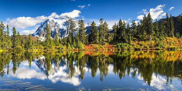 Mount Shuksan Reflecting in Highwood Lake, Mt. Baker-Snoqualmie National Forest, Washington