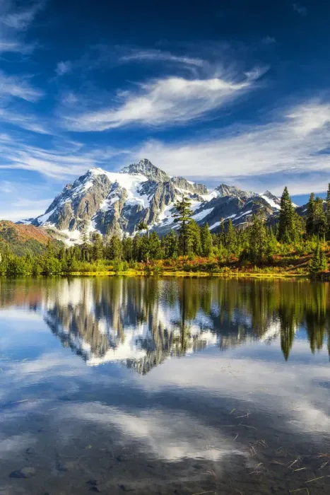 Framed Print : Mount Shuksan Reflecting in Picture Lake, Mt. Baker-Snoqualmie National Forest, Washington Framed Print : Mount Shuksan Reflecting in Picture Lake, Mt. Baker-Snoqualmie National Forest, Washington