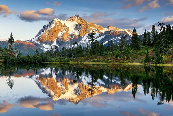 Mount Shuksan Reflecting in Picture Lake, Mt