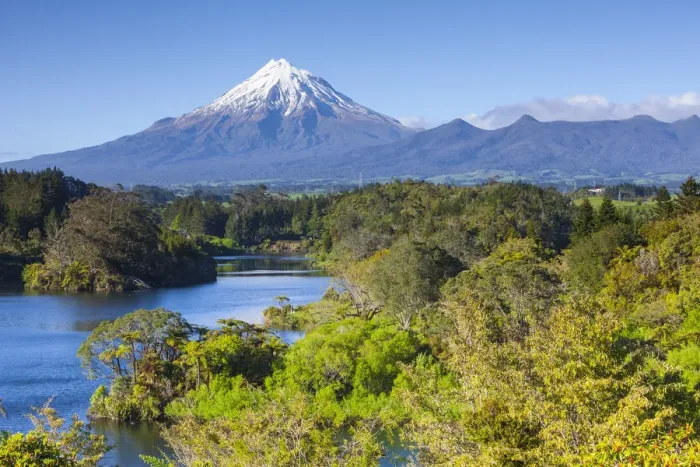 Framed Print : Mount Taranaki (Egmont) and Lake Mangamahoe, North Island, New Zealand Framed Print : Mount Taranaki (Egmont) and Lake Mangamahoe, North Island, New Zealand