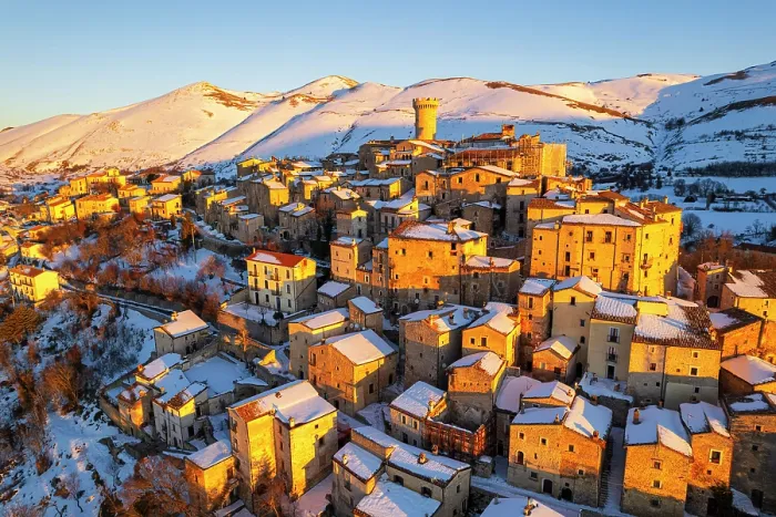 Framed Print : Mountai village of Santo Stefano di Sessanio, Gran Sasso and Laga Mountains National Park, L'Aquila province, Abruzzo, Apennines, Italy Framed Print : Mountai village of Santo Stefano di Sessanio, Gran Sasso and Laga Mountains National Park, L'Aquila province, Abruzzo, Apennines, Italy