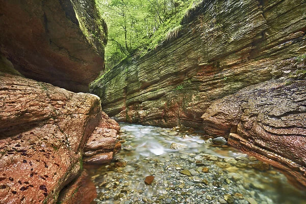 Mountain brook in canyon - Austria, Salzburg, Hallein, Sankt Koloman, Tauglboden